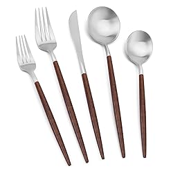 Silverware Set with black handle, Vanys 30 Piece