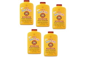 Gold Bond Medicated Powder Triple Action Relief 10 Ounce - Pack of 5 (Talc-Free)