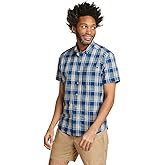 Eddie Bauer Mens Pack It Seersucker Short-Sleeve Shirt