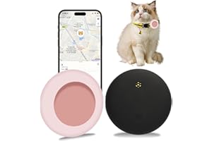 GBVP Pet Tracker for Cat, Smart Cat Location Tracker with Holder, MFi Certificated Tracking Device, No Monthly Fee, Works with Find My, Collar Not Included, Not GPS Tracker(iOS Only) (Pink, Small)