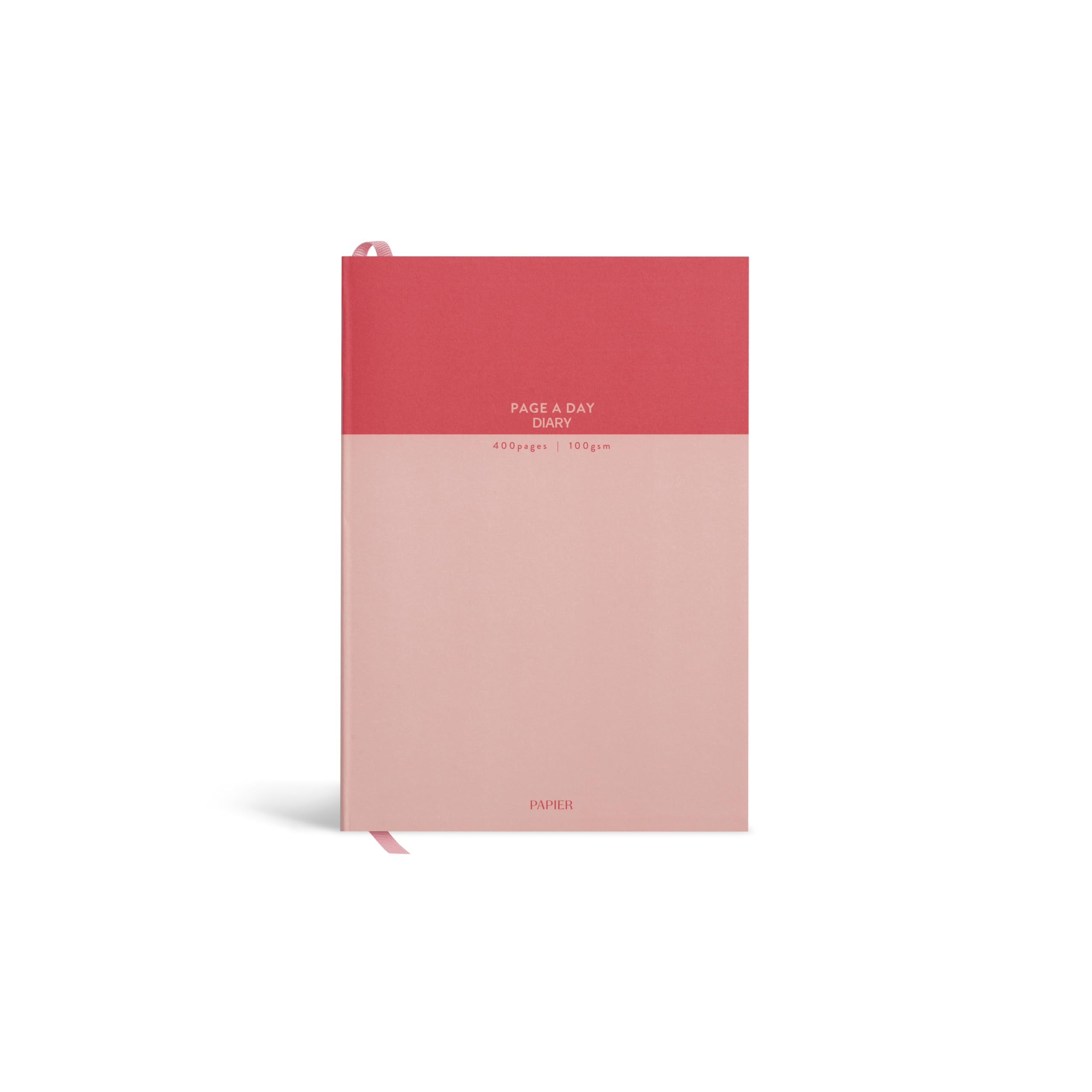 Papier Undated Daily Planner - Pink | Hardback Cover A5 Notebook Diary, Write Personal & Work To-Do Lists & Organize Priorities | Includes Day Per Page Checklist, Monthly Views & Gridded Notes Pages