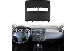 PACEWALKER Front Upper Center Dash Air Vent Trim Bezel Replacement for Nissan Versa 2007-2012 68414-ED50C 68414ED50C Black