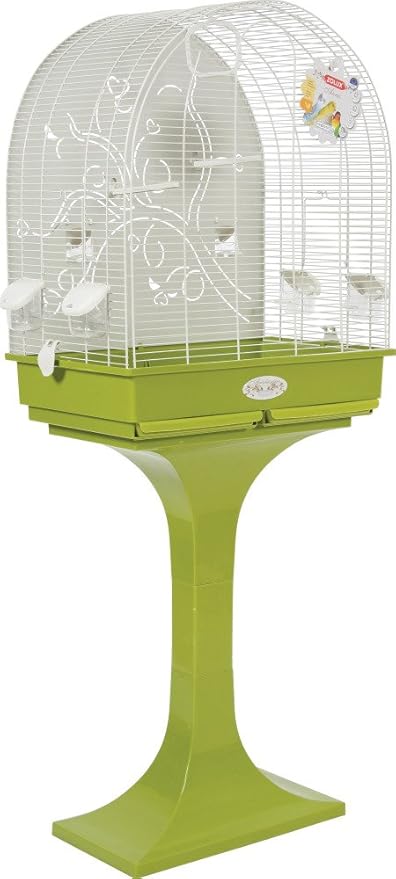 Zolux Anna Sur Pied Cage Avec Fond En Métal Pour Oiseau Exotiqueperruche Taupe 62 X 42 X 143 Cm