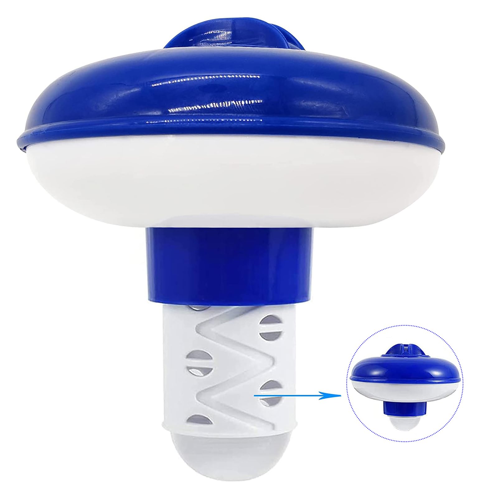 Floating Chlorine Dispenser for Hot Tub & Pool - Stretchable Tablet Dispenser (5 Inch)