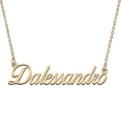 HUAN XUN Customized Custom Simple Any Name Necklace