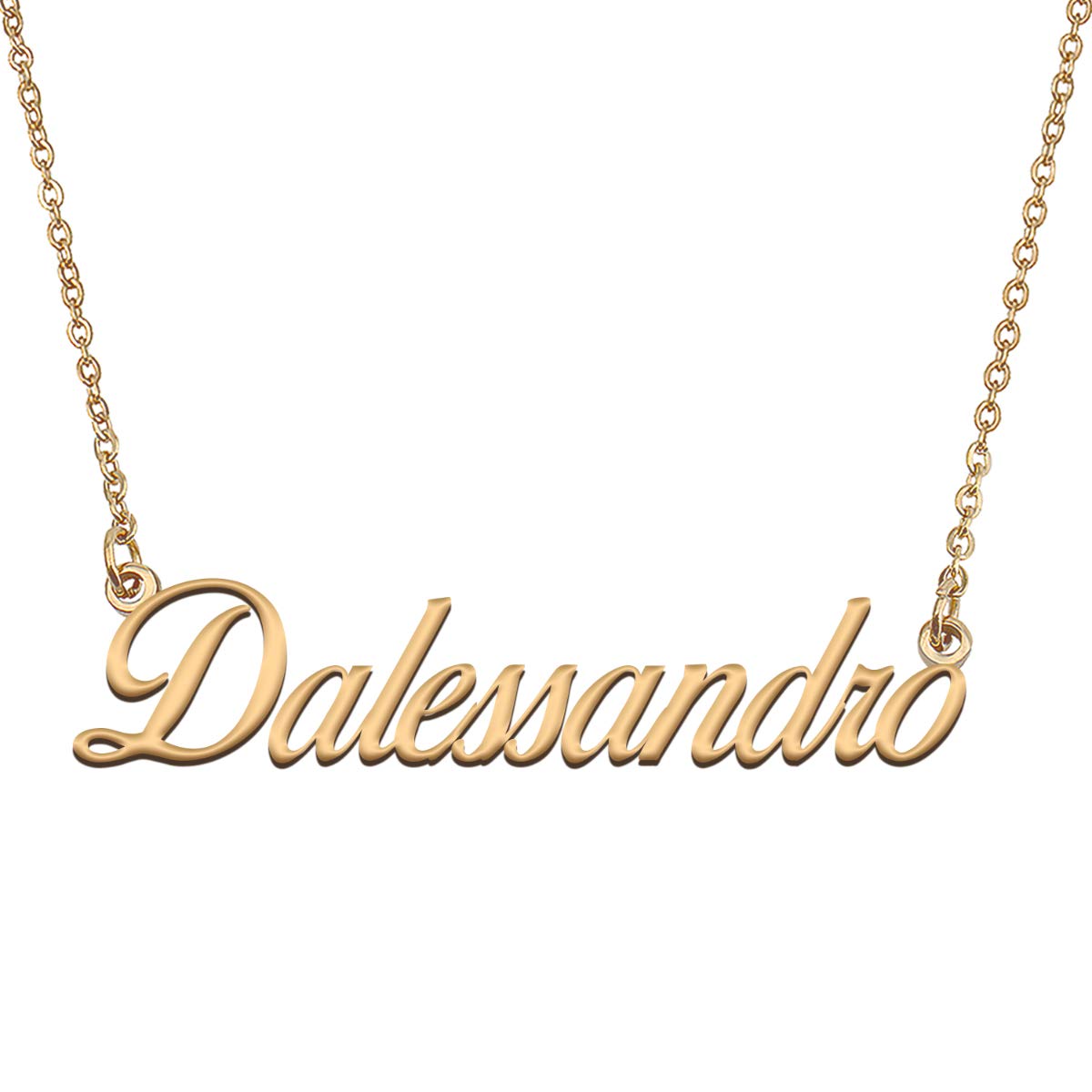 HUAN XUN Customized Custom Simple Any Name Necklace