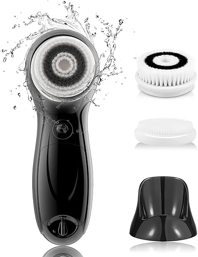 TOUCHBeauty Men's Facial Cleansing Brush Electric Face Wash w/ Stand 3 Heads 2