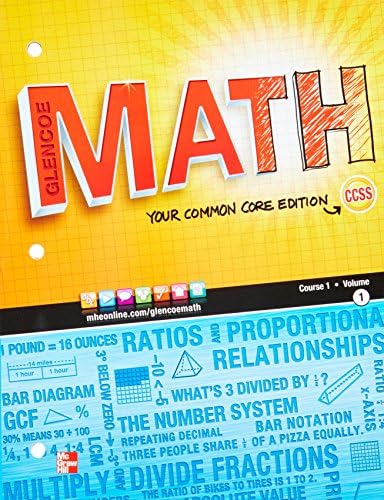 Charpy Book 1 学習教材 Glencoe Math Common Core, Course 1, Vol. 1, Teacher's Walkaround