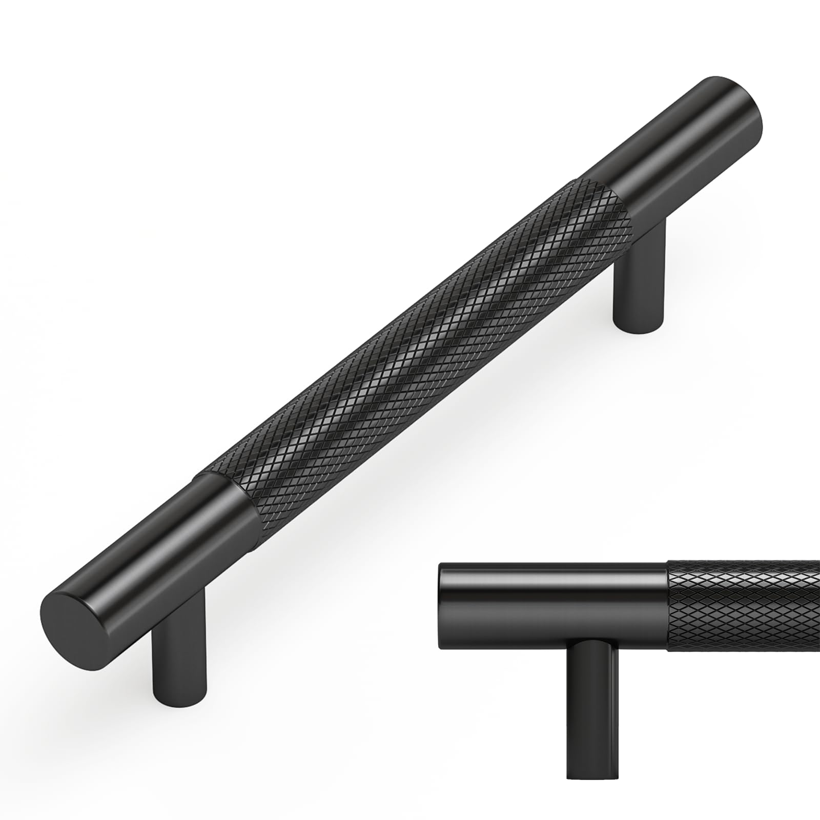 Photo 1 of Rergy 5 Pack Knurled Brushed Nickel Cabinet Knobs Satin Kitchen Cabinet Knobs, Silver Drawer Knobs for Dresser Cupboard Round Knobs Cabinet Hardware