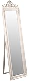 Febland Cream Elizabeth Standing Mirrors, Wood, 45 x 4 x 180 cm