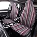 CAR Pass Baja Saddle Blanket Boho Paisley Stripes Ethnic Style car seat Covers, Universal Fit for Various Vehicles Car,SUV,Sedan,Truck,Jeep,Airbag Compatible Two Front Seat Only,Black & Purple
