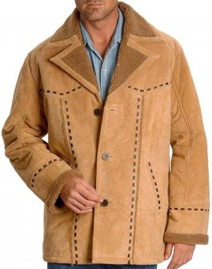 Genuine Cowboy Jacket Native American Cowboy Fringed Wear Jackets Coats Mens Style Suede Fringe