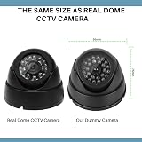JUSTOP Dome Dummy CCTV Camera Twin Pack Black Outdoor Indoor Waterproof view 6