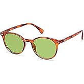 SOJOS Small Round Classic Polarized Sunglasses for Women Men Vintage Style UV400 Lens MAY SJ2113