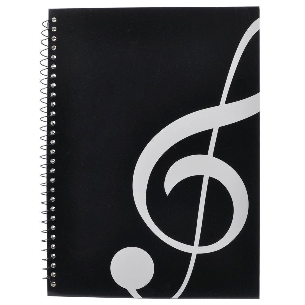 PUNK Stave Notebook,Musical Notation Staff Notebook,Music Manuscript Paper,With 50 Pages Music Blank Sheet Music Notebookk(Music Note Black)