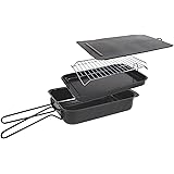 Savannah Kitchen Large Indoor / Outdoor Non-Stick Stovetop Smoker (15.75&rdquo; x 3.75&rdquo; x 11.25&rdquo;) for Mouthwatering Holiday Smoked Ham, Turkey, Wings, Salmon, Steak, BBQ, Ribs, Corn, Meat, Fish, Veggies