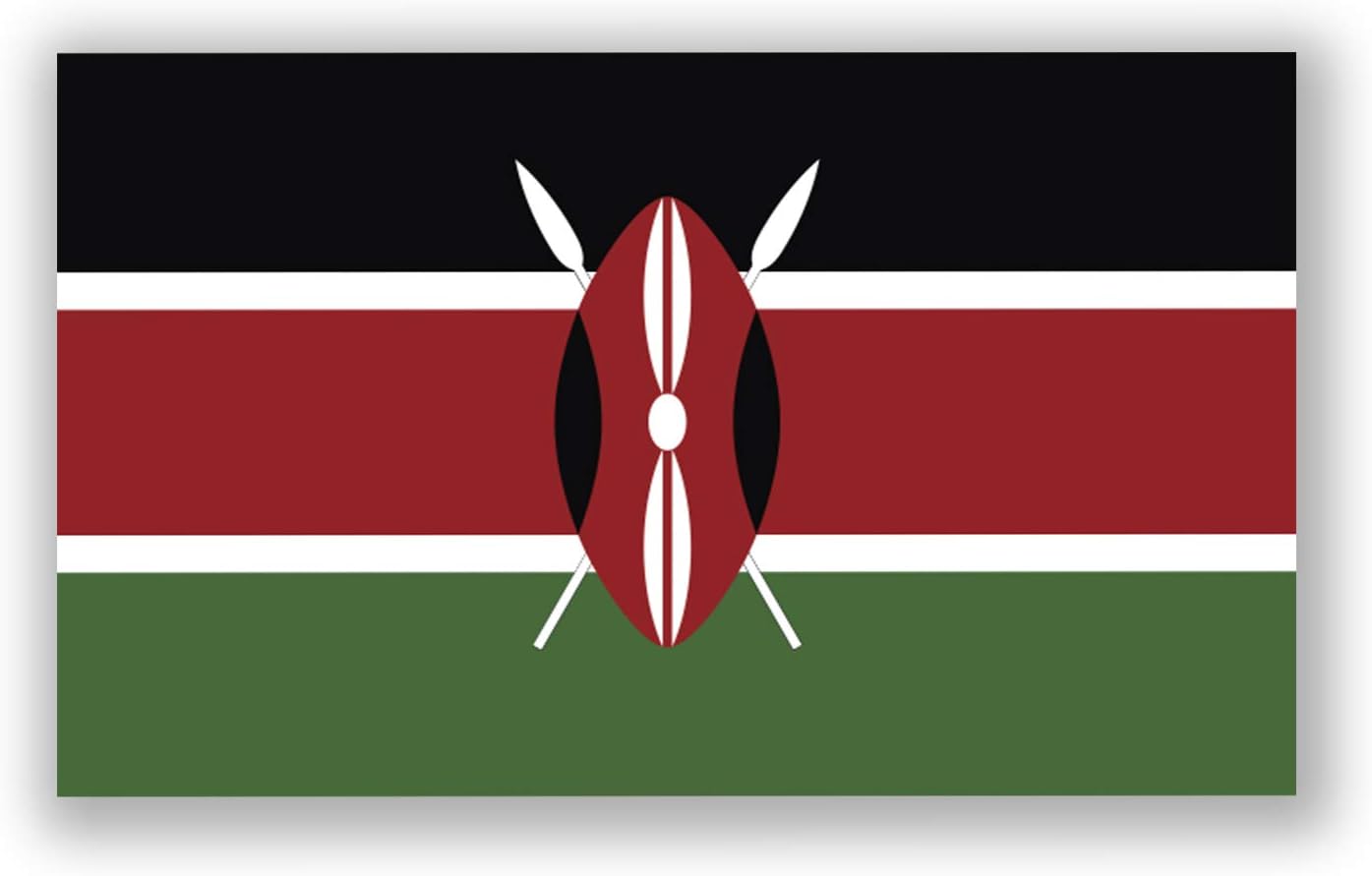 2Pack Kenya Flag Decal Stickers Official Flag of Kenya