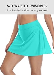 beautyin Women Swim Skirt Pink Bathing Suit Skirts