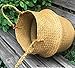 Natural Seagrass Belly Basket Panier Storage Plant Pot Collapsible Nursery Laundry Tote Bag with Handles (14