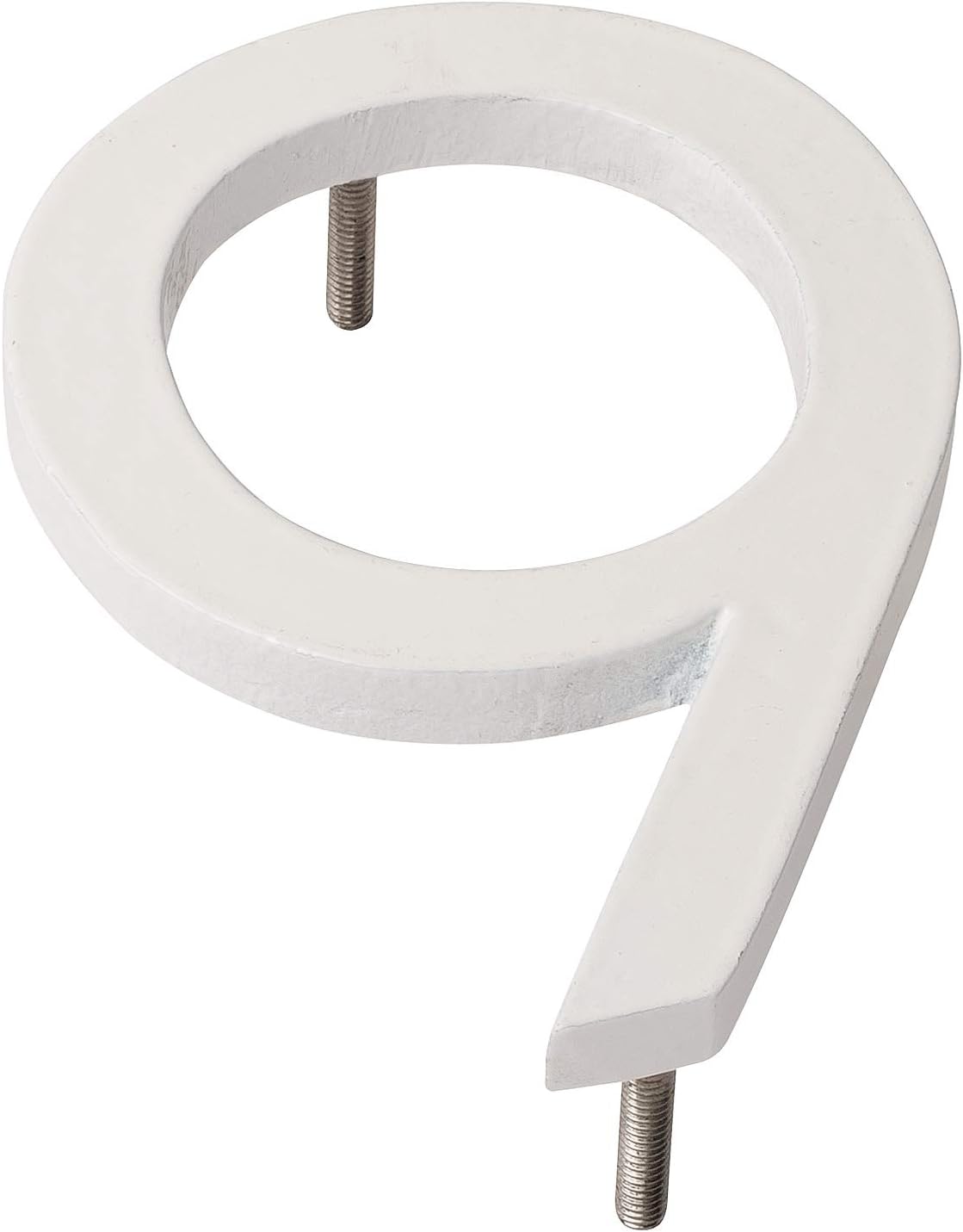 Address Signs - Montague Metal Products MHN-06-F-WE1-9 Solid Brushed Aluminum Modern Floating Address House Numbers, 6