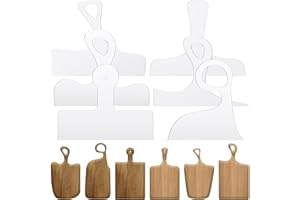 RWWPJLLWHR 6Pcs Cutting Board Handle Template Set Transparent Acrylic Charcuterie Board Handle Router Template Woodworking St