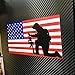 American Flag Soldier Kneeling Sticker Custom Vinyl USA Merica United States Marines Army Navy Airforce RED White Blue