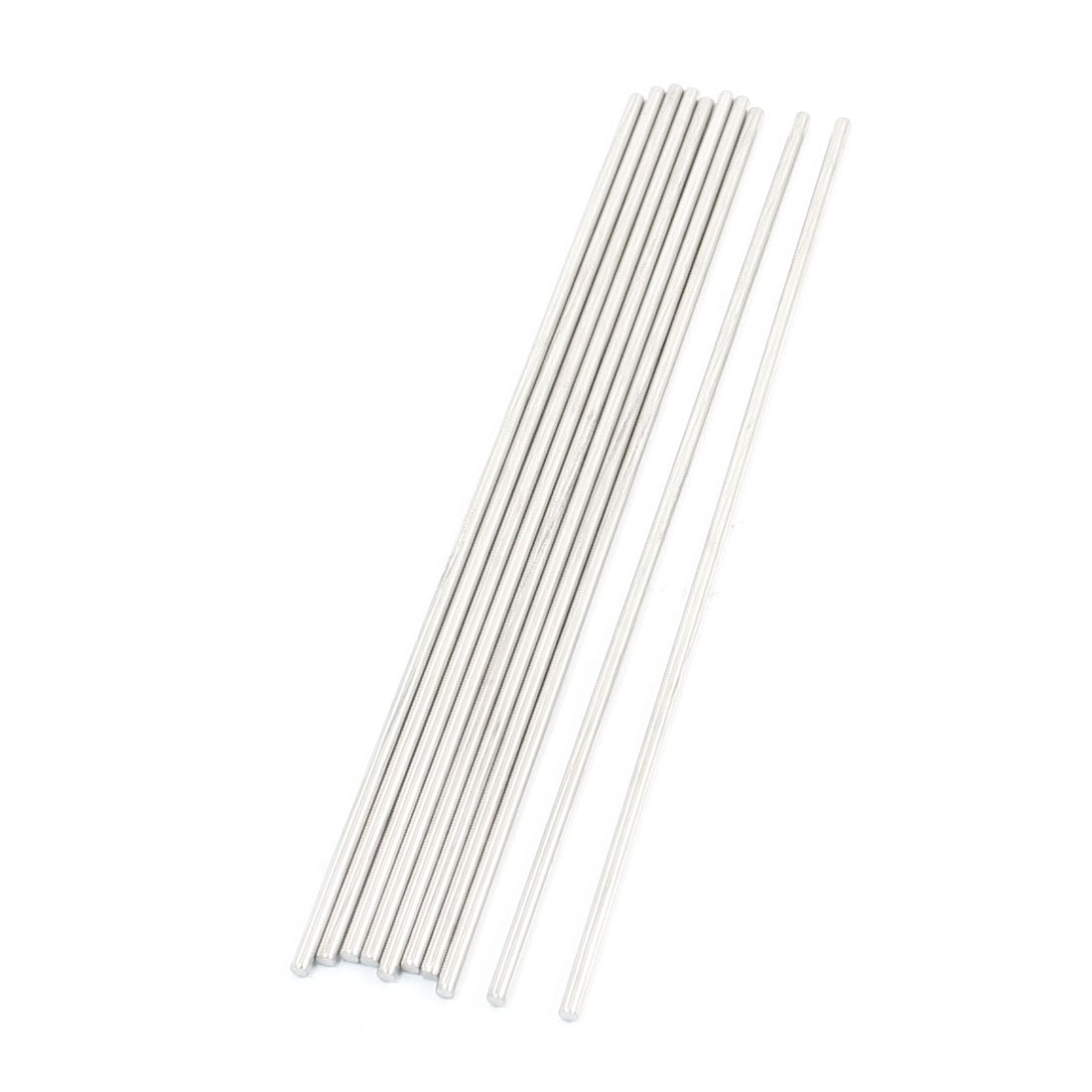 sourcingmap 10Pcs 150x2.5mm Hardware Tools Stainless Steel Round Rod for Car Model