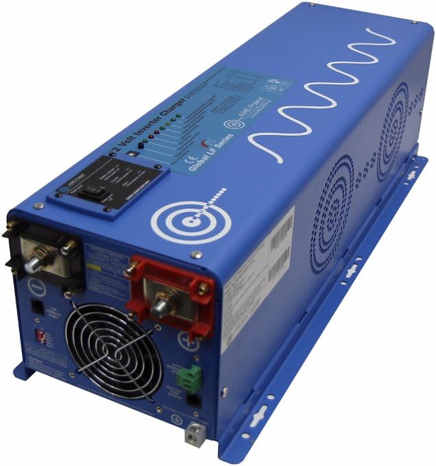 AIMS PICOGLF40W12V120V 4000 Watt and 12,000 Watt Surge 12 VDC Input to 120 VAC Output Pure Sine Inverter Charger Backup Power: Automotive