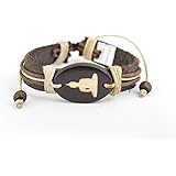 JewelryVolt Adjustable Leatherette Bracelet - Spritituality Religion
