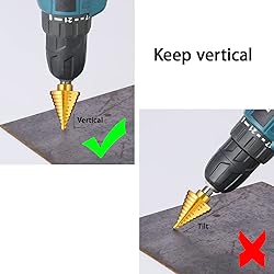 IRONANT Titanium Step Drill Bit, 1/4" to