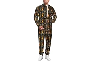 Egyptian Hieroglyphs And Pharaohs Sweatsuit Mens Sweat Set Track Suits 2 Piece Outfits Hoodies Sweatshirts Joggers
