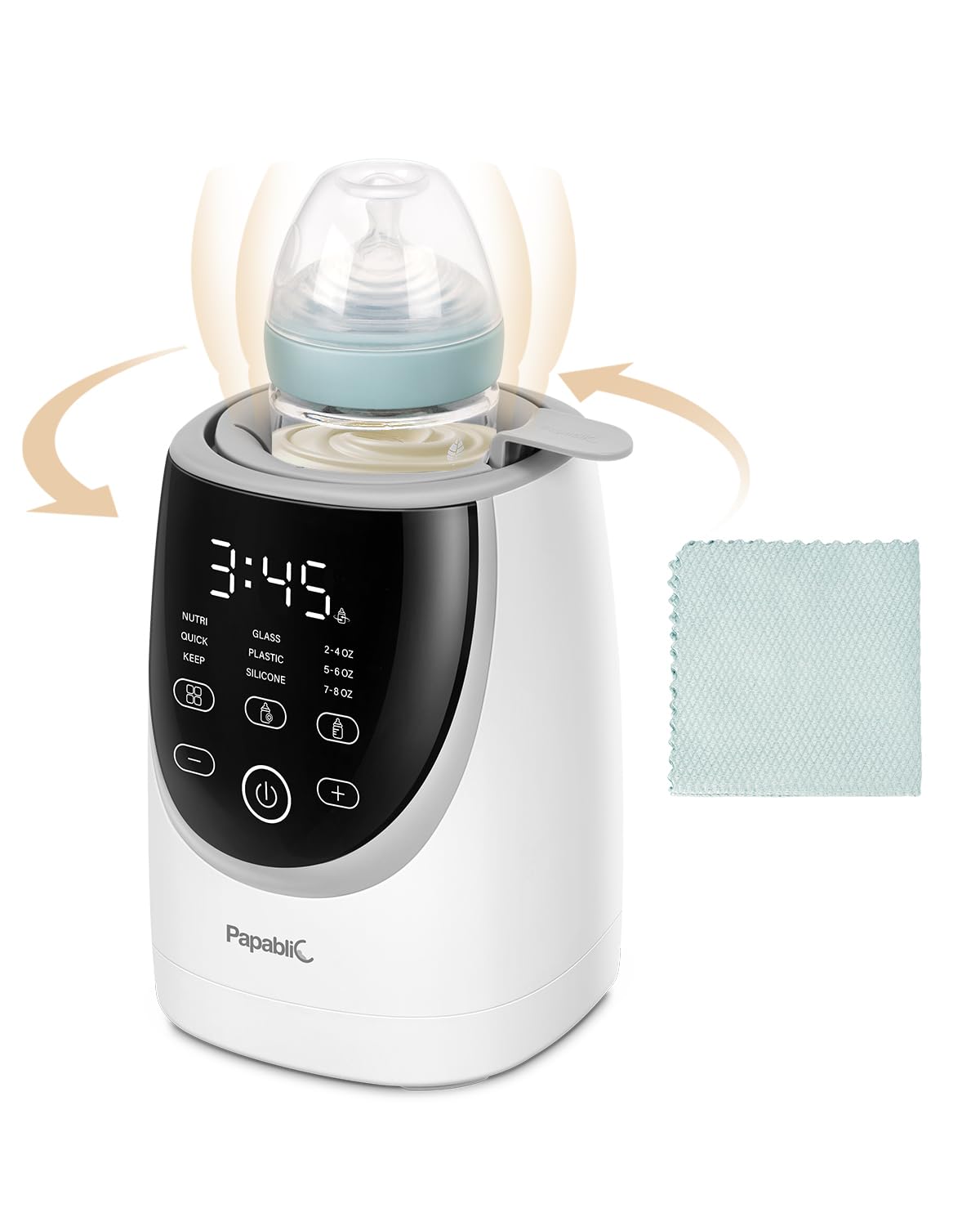 Photo 1 of Papablic NutriWarm™ Swirlable Bottle Warmer with 1 PCS Cleaning Cloth