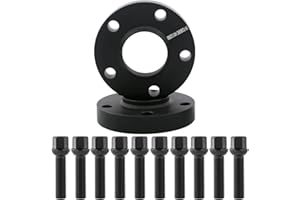 DCVAMOUS 2PC Black 5x112 Wheel Spacers Hubcentric 20mm 66.56 Bore with 14x1.25 Bolts (50mm Shank Ball Seat) Compatible with BMW-Mini 5 Lug 2016+ X1 | 2018+ X2 X3 | 2019+ X4 X5 | 2020+ X6 X7 GR Supra