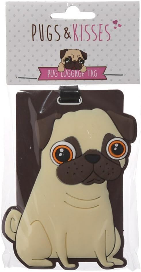 pug luggage tag
