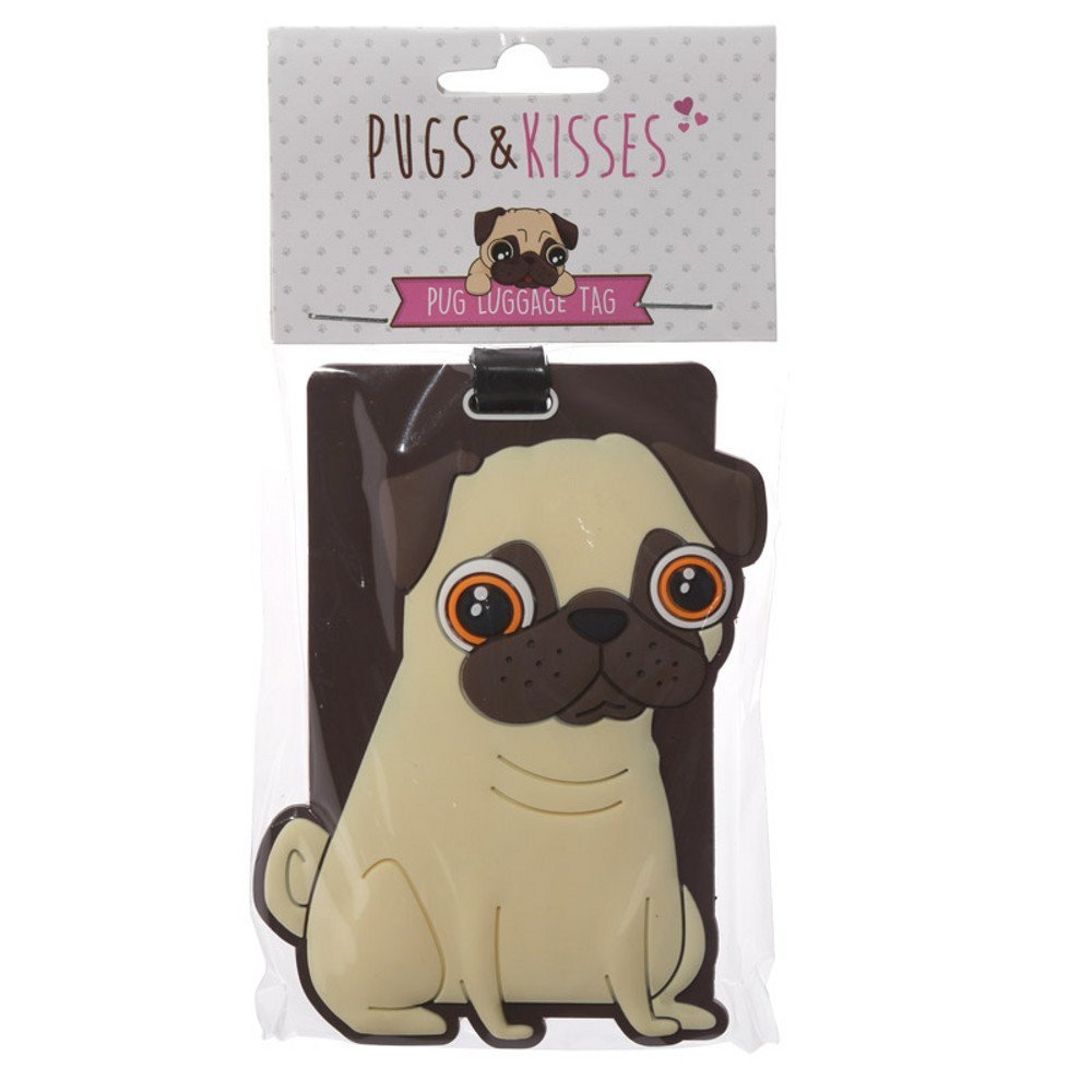 pug luggage tag