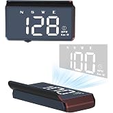 AZIJYV Heads Up Display for Cars, GPS Speedometer, Digital Speedometer for Car with MPH/KMH Switch, Speed Calibration, Adjustable Brightness, Overspeed Alert,Speedometer HUD Plug &amp; Play