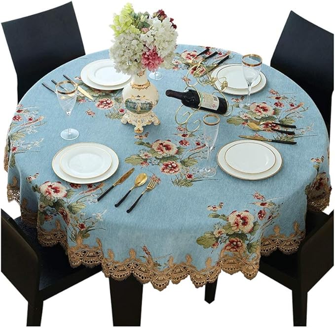 PHH tablecloth table covers European round tablecloth home lace
