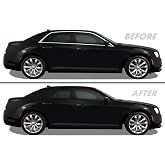 SlickMod Chrome Delete Blackout Vinyl Overlay for 2011-2021 Chrysler 300 Window Trim (Gloss Black)