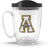 Tervis Appalachian State Mountaineers - Primary Logo Made in USA Double Walled Insulated Tumbler Travel Cup Keeps Drinks Cold & Hot, 16oz Mug with Handle, Classic