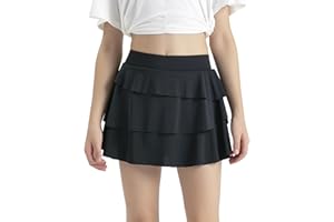 zqajuxg Girls Flowy Shorts with Spandex Liner，2 in 1 Girls Athletic Skirt with Pocket for Tennis Running