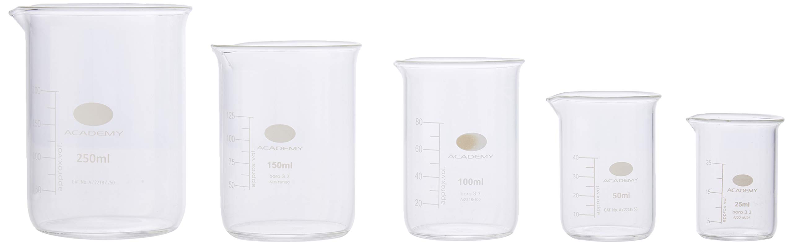 Glass Measuring Beaker Set | Low Form Beakers, Measuring Cups, Borosiliate Beakers