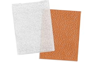LANGFON Lace Flower Embossing Folders for Card Making, Flowers Frame Background DIY Plastic Template Photo Album Card Paper Handmade Scrapbooking DIY Craft Decoration Template Mold