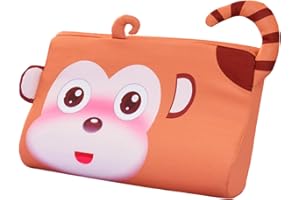 Kids Pillow for Sleeping, Breathable Pillow, Ergonomic Cartoon Animal Pattern Cushion, for Sofa Travel Boy Home