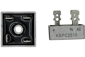 MERICDA 2 Pcs KBPC2510 Bridge Rectifier Diode,25A 1000V Single Phase,Full Wave 25 Amp 1000 Volt Electronic Silicon Diodes,4-Pin