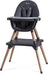 Silver Cross Eat&Play 4-in-1 Highchair Graphite Beech Wood 6m-5y view 1