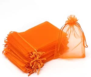 25/50pcs 12x9cm Coralline Organza Jewelry Pouch Wedding Party