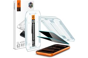 Spigen AluminaCore Tempered Glass Screen Protector [Glas.tR EZ Fit - Privacy] designed for iPhone 17 Pro Max | iPhone 16 Pro 