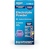 Amazon Basic Care Electrolyte Powder Packets, Orange, Electrolyte Drink Mix, 6 Count (Pack of 1)