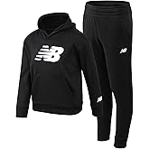 New Balance Boys Sweatpants Set - 2 Piece Fleece Pullover Hooded Boys Sweatshirt and Joggers Youth Kids Activewear (8-20)