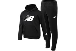 New Balance Boys Sweatpants Set - 2 Piece Fleece Pullover Hooded Boys Sweatshirt and Joggers Youth Kids Activewear (8-20)